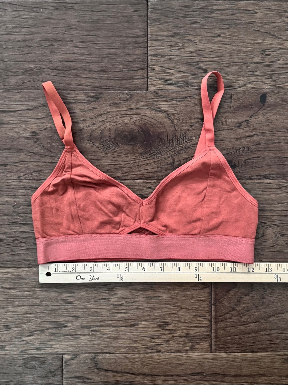 Richer Poorer Cotton Cutout Bralette Redwood Orange Size Medium - Picture 2 of 7